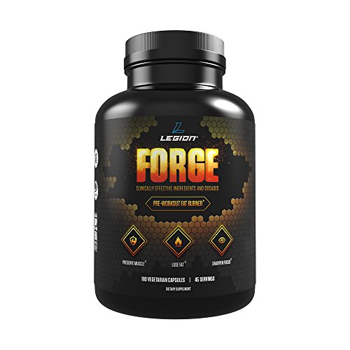 0748252613301 - LEGION FORGE PRE-WORKOUT FAT BURNER SUPPLEMENT FOR LOSING FAT, PRESERVING MUSCLE, AND ENERGIZING YOUR WORKOUTS - 180 CAPSULES, 45 SERVINGS