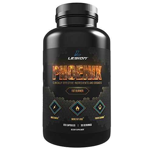 0748252613806 - LEGION PHOENIX - BEST CAFFEINE-FREE WEIGHT LOSS PILLS FOR WOMEN AND MEN, BEST FAT BURNERS WITHOUT SIDE EFFECTS, POWERFUL BELLY FAT BURNER, WEIGHT LOSS PILLS THAT WORK FAST - 30 SERVINGS, 120 CAPSULES