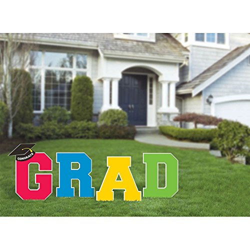 0748579375395 - COLORFUL GRAD CORRUGATED PLASTIC YARD STAKES (4 PACK)