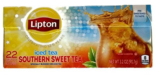 0748856139672 - LIPTON SOUTHERN SWEET ICED TEA BAGS 22 COUNT FAMILY SIZE (PACK OF 2)