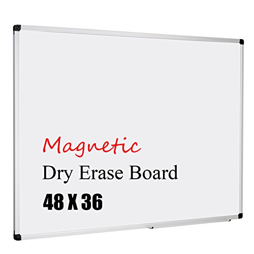 0749110374945 - XBOARD 48X36-INCH MAGNETIC DRY ERASE WHITEBOARD BOARD WITH ALUMINUM FRAME