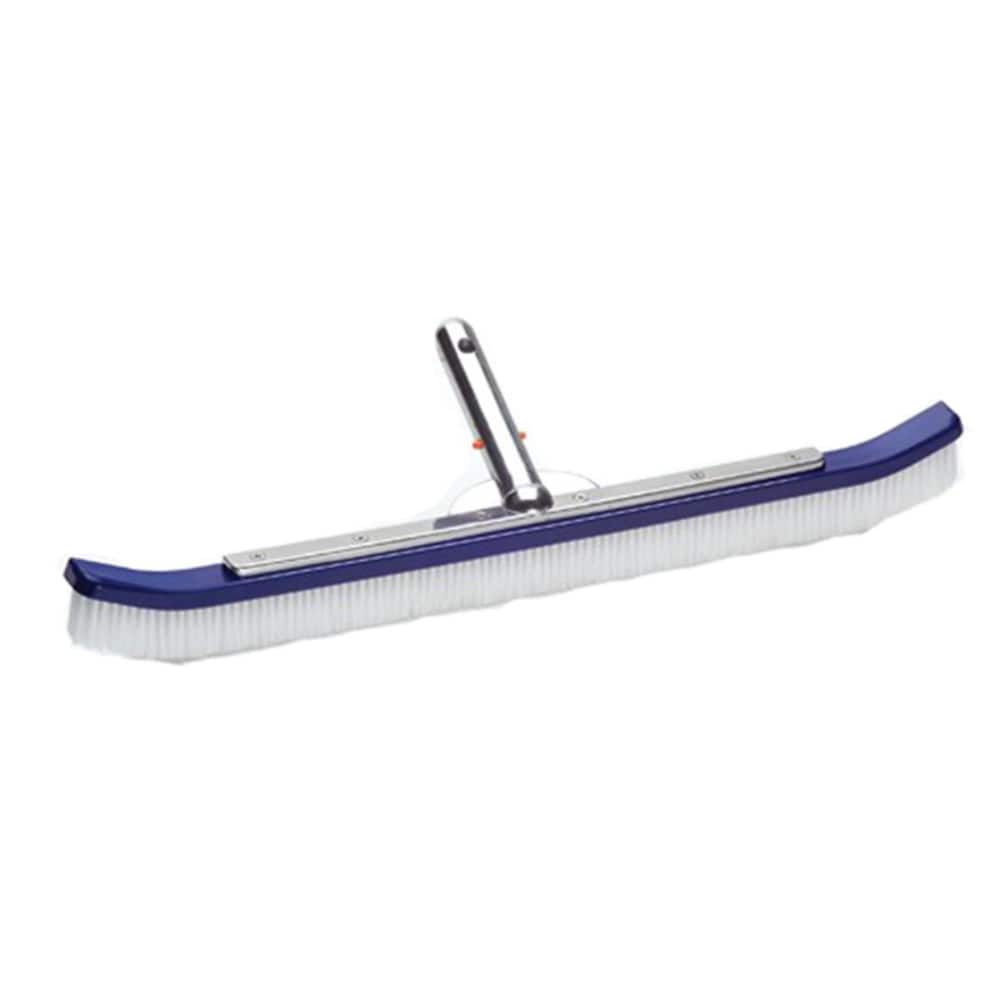 0074931975140 - OCEAN BLUE WATER PRODUCTS 110070 24 IN. CURVED FLOOR & WALL BRUSH ALUMINUM BACK WITH WHITE BR