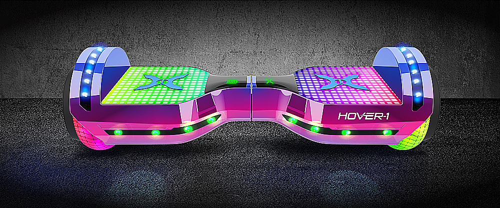 0749350823531 - HOVER-1 - ASTRO LED LIGHT UP FACTORY REFURBISHED ELECTRIC SELF-BALANCING SCOOTER W/6 MI MAX OPERATING RANGE & 7 MPH MAX SPEED - IRIDESCENT