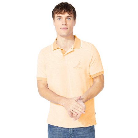 0749372139511 - NAUTICA MEN’S CLASSIC FIT OXFORD POLO SHIRT, LIVING CORAL