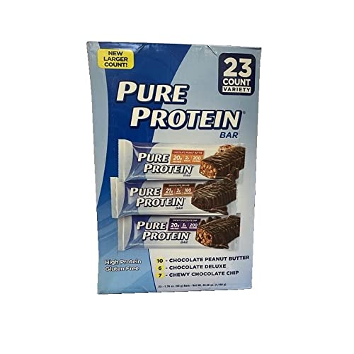 0749826003207 - PURE PROTEIN BARS, VARIETY PACK, 1.76 OZ, 23-CT