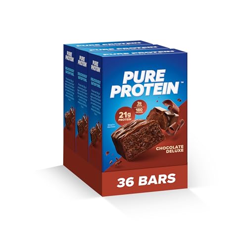 0749826138091 - PURE PROTEIN BARS, HIGH PROTEIN, NUTRITIOUS SNACKS TO SUPPORT ENERGY, LOW SUGAR, GLUTEN FREE, CHOCOLATE DELUXE, 1.76 OZ., 36 COUNT