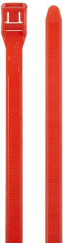 0074983503988 - PANDUIT IT9115-CUV2 IN-LINE CABLE TIE, WEATHER RESISTANT NYLON 6.6, UV RED, 124 MIN TENSILE STRENGTH, 4.53 MAX BUNDLE DIAMETER, 0.065 THICKNESS, 0.350 WIDTH, 15.3 LENGTH (PACK OF 100)