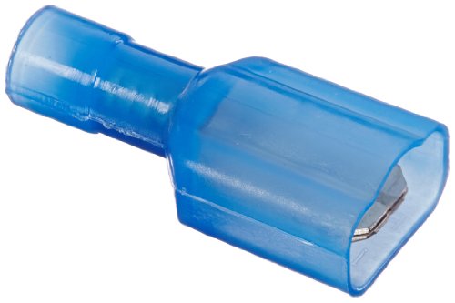 0074983521678 - PANDUIT DNF14-250FIM-L MALE COUPLER, NYLON FULLY INSULATED, FUNNEL ENTRY, 16 - 14 AWG WIRE RANGE, BLUE, 0.158 MAX INSULATION, 0.250 X 0.032 TAB SIZE, 0.42 WIDTH, 0.9 LENGTH, 0.27 HEIGHT (PACK OF 50)