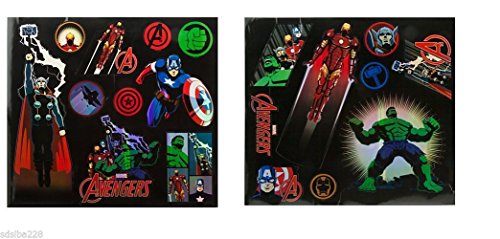 0749971057001 - DISNEY STORE MARVEL AVENGERS WALL DECALS 19 REMOVABLE AND REUSABLE DECALS