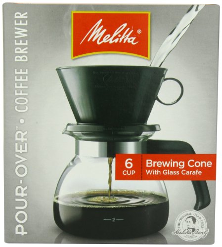 0749995747841 - MELITTA COFFEE MAKER, 6 CUP POUR-OVER BREWER WITH GLASS CARAFE, 1-COUNT
