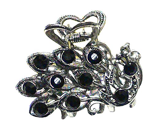 0750030647286 - SMALL METAL JAW CLIP DECORATED WITH CRYSTALS IN THE DESIGN OF A PHOENIX U86420-0289JET