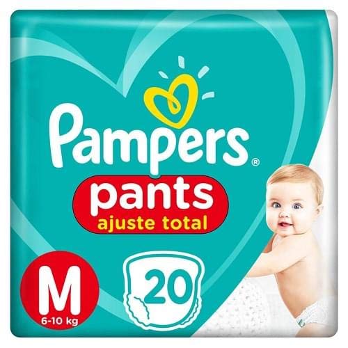 7500435146142 - FRALDA DESCARTÁVEL INFANTIL PANTS PAMPERS AJUSTE TOTAL M PACOTE 20 UNIDADES