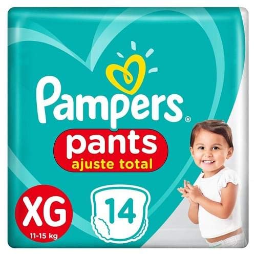 7500435146166 - FRALDA DESCARTÁVEL INFANTIL PANTS PAMPERS AJUSTE TOTAL XG PACOTE 14 UNIDADES