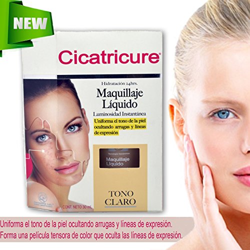 7501090530017 - CICATRICURE LIQUID MAKEUP HIDES WRINKLES AND EXPRESSION LINES.MAQUILLAJE LÍQUIDO