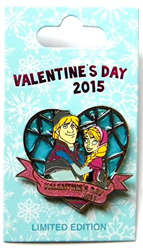 7501092103097 - 2015 DISNEY PARKS LIMITED EDITION VALENTINE'S DAY TRADING PIN - KRISTOFF & ANNA