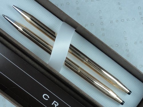 7501449748650 - CROSS CLASSIC CENTURY MADE IN THE USA 14K GOLD FILLED /ROLLED GOLD BALL PEN AND PENCIL. THIS IS QUALITY AT ITS BEST FROM LINCOLN RHODE ISLAND, USA