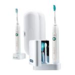 0075020000989 - SONICARE HX6733 70 HEALTHYWHITE 3 MODE PREMIUM EDITION RECHARGEABLE TOOTHBRUSH 2 SETS 2 HANDLES 2 BRUSH HEADS 1 HYDRO CLEAN UV SANITIZER WITH INTEGRATED CHARGER 1 TRAVEL CHARGER 2 TRAVEL CASES