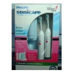 0075020015686 - PHILIPS SONICARE POWER TOOTHBRUSH SUSAN G KOMEN EDITION WITH 2 HANDLES 2 BRUSH HEADS 2 TRAVEL CAPS 1 CHARGER 2 TRAVEL CASES 1 BRUSHHEAD HOLDERS