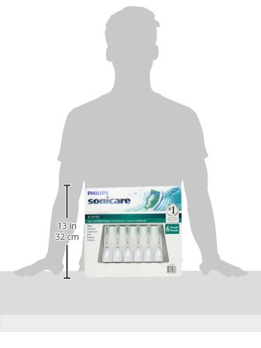0075020026897 - PHILIPS SONICARE TOOTHBRUSH E SERIES HEADS FITS: ESSENCE, XTREME, ELITE AND ADVANCE - 6 PACK