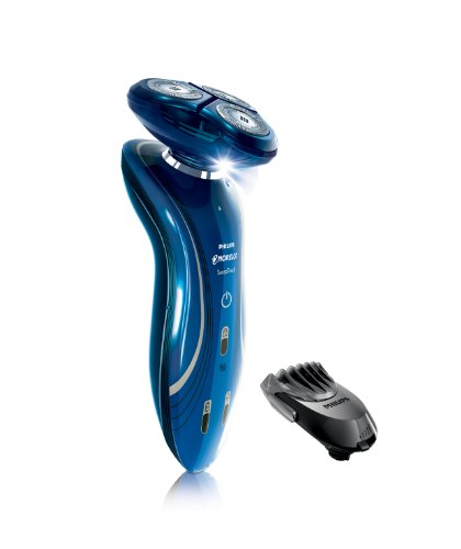 0075020038173 - PHILIPS NORELCO SHAVER 6400 WITH CLICK-ON BEARD STYLER (MODEL 1150BT/48)