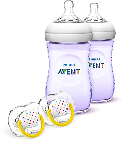 0075020053534 - 2 NATURAL FEEDING BOTTLES & 2 PACIFIERS GIFT SET