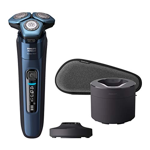 0075020092243 - PHILIPS NORELCO SHAVER 7700 RECHARGEABLE WET & DRY ELECTRIC SHAVER WITH SENSEIQ TECHNOLOGY, QUICK CLEAN POD, CHARGING STAND AND POP-UP TRIMMER S7782/85