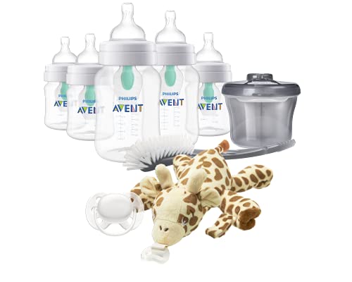 0075020093684 - PHILIPS AVENT ANTI-COLIC BABY BOTTLE WITH AIRFREE VENT NEWBORN GIFT SET WITH SNUGGLE, CLEAR, SCD306/10