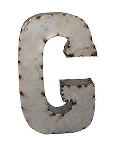 0750227101157 - RUSTIC ARROW LETTER G FOR DECOR, 14-INCH, SILVER
