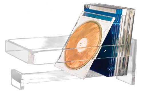0750333510553 - KANTEK ACRYLIC CD RACK, FITS 20 CDS IN JEWEL CASES OR 40 SLIM JEWEL CASES, CLEAR (AD55)