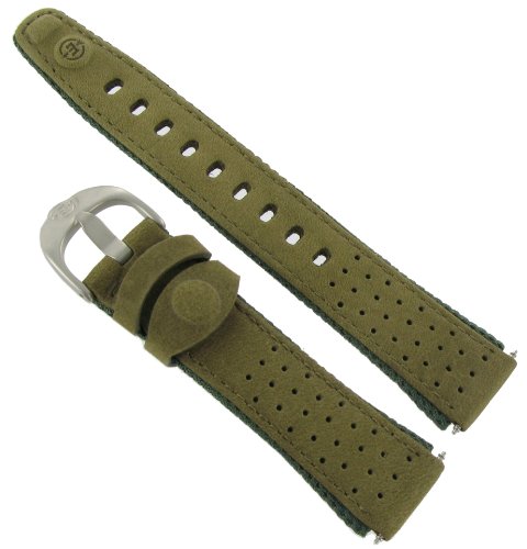 0075036187742 - 18MM TIMEX EXPEDITION TEXTILE AND LEATHER LAYER OLIVE GREEN WATCH BAND STRAP TX247781W