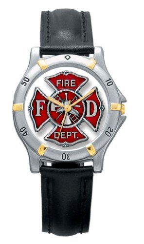 0075036210990 - FIRE DEPARTMENT WATCH. ELEGANT AND CASUAL STYLE. SILVER AND GOLD TONE CASE