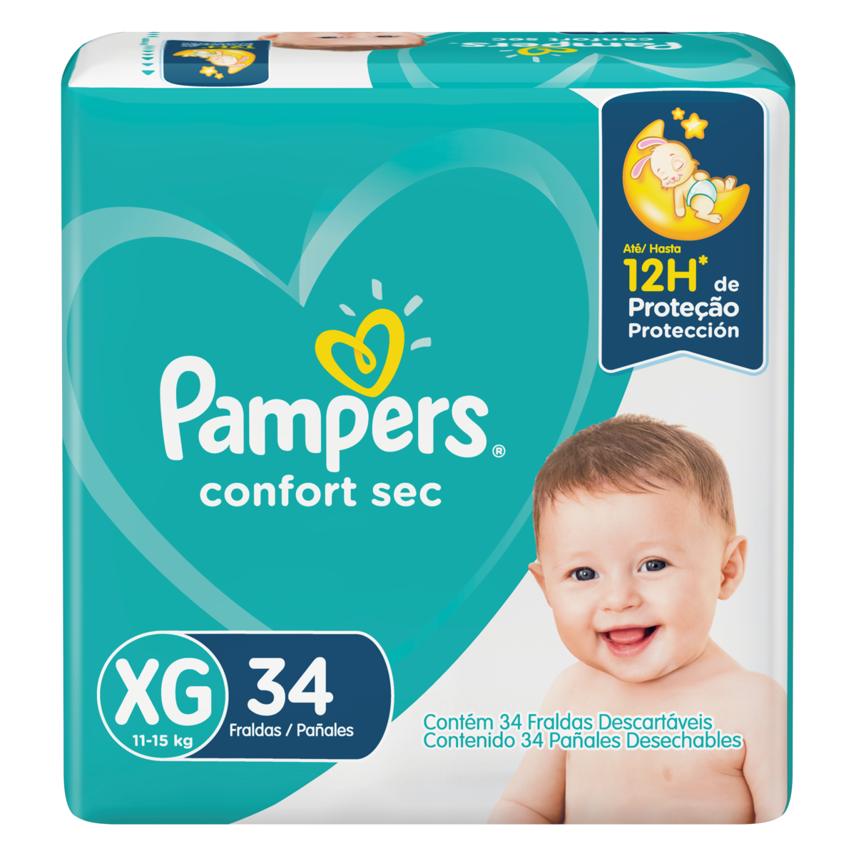 7506295315865 - PAMPERS TOTAL CONFORT XG 42 UNIDADES