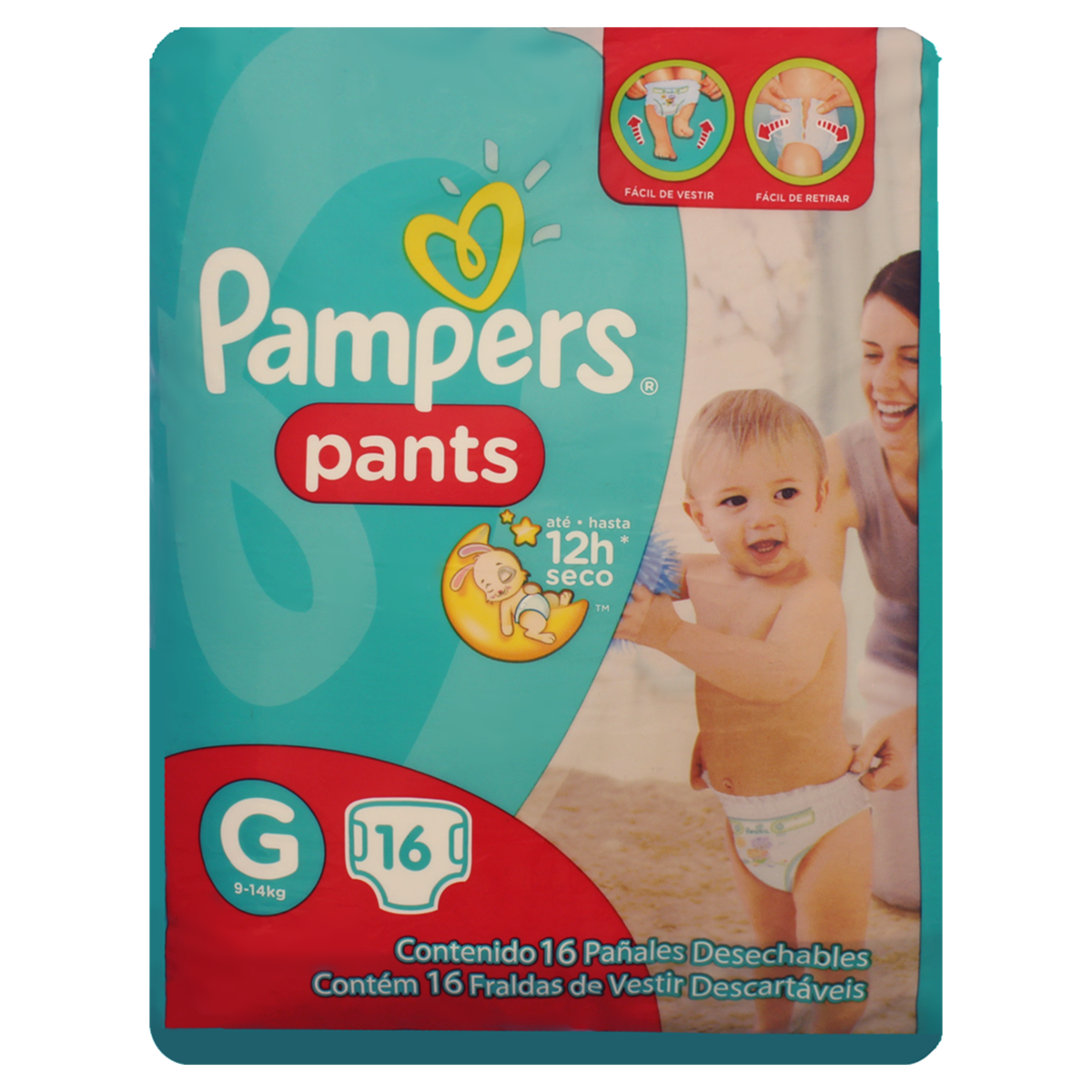 7506339384109 - FRALDA DESCARTÁVEL INFANTIL PANTS PAMPERS G PACOTE 16 UNIDADES