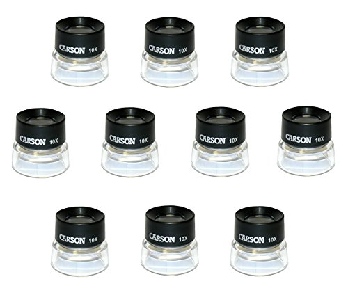 0750668011855 - CARSON LUMILOUPE 10X POWER PRE-FOCUSED STAND MAGNIFIER - SET OF 10 (LL-10MU)