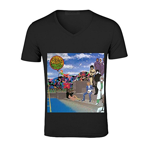 7507901317051 - AROUND THE WORLD IN A DAY(REISSUE) PRINCE R&B BOYS V NECK COTTON TEES BLACK