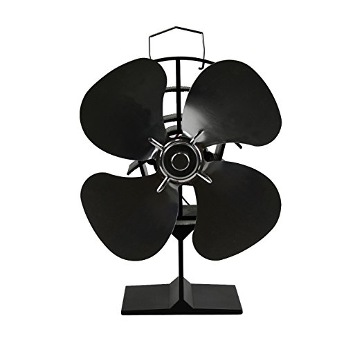 7508050598384 - FIREPLACE ACCESSORY-STOVE FAN-WOOD BURNING STOVE TOP FANS- HIGH AIRFLOW SILENT PERFORMANCE, SAVE 15%-18% FUEL COST IN WINTER ( BLACK )