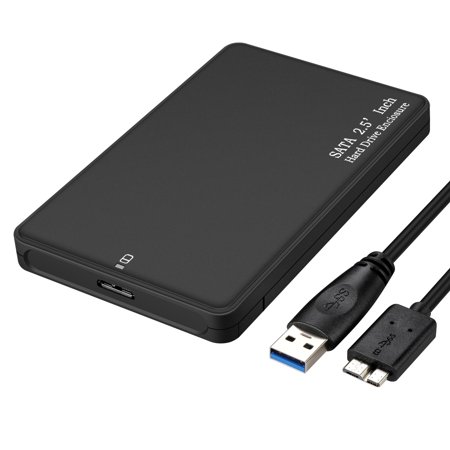 0750958550170 - EXTERNAL BACKUP HARD DRIVE CASE 2TB USB 3.0 ENCLOSURE 2.5” PORTABLE HDD SATA SSD WITH USB CABLE (CASE ONLY)