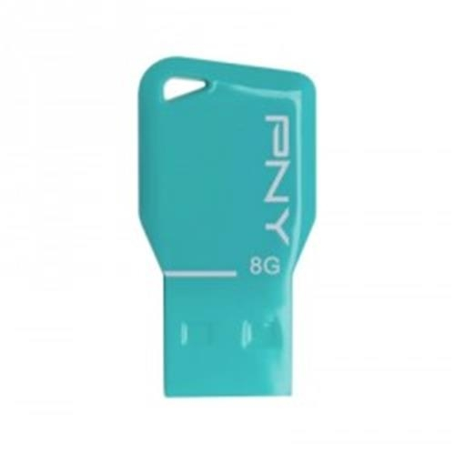 0751492531984 - PEN DRIVE 8GB PNY CHAVE VERDE AGUA P-FD8GBKEYB-GE
