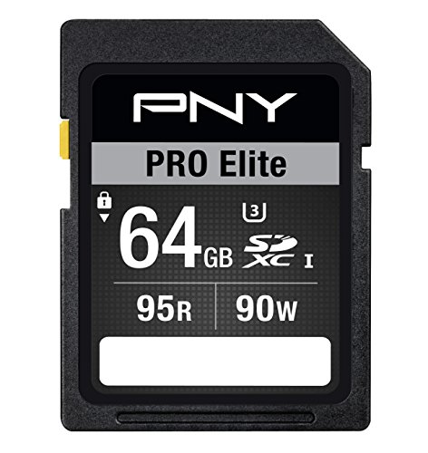 0751492589060 - PNY U3 PRO ELITE SD CARD (UP-TO 95MB/S READ / 90MB/S WRITE SPEEDS),64GB (P-SDX64U395PRO-GE)
