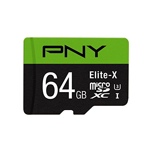0751492594361 - PNY ELITE-X 64GB MICROSDXC CARD WITH ADAPTER - UHS-I, U3 - UP TO 90MB/SEC (P-SDU64U390EX-GE)