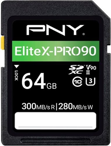 0751492648231 - PNY - 64GB ELITEX-PRO90 CLASS 10 U3 V90 UHS-II SDXC FLASH MEMORY CARD