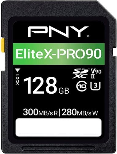 0751492648248 - PNY 128GB X-PRO 90 CLASS 10 U3 V90 UHS-II SDXC FLASH MEMORY CARD - 300MB/S, CLASS 10, U3, V90, 8K UHD, 4K UHD, FULL HD, UHS-II, FULL SIZE SD