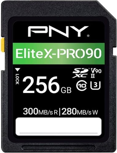 0751492648255 - PNY - 256GB ELITEX-PRO90 CLASS 10 U3 V90 UHS-II SDXC FLASH MEMORY CARD
