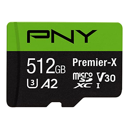 0751492659381 - PNY 512GB PREMIER-X CLASS 10 U3 V30 MICROSDXC FLASH MEMORY CARD