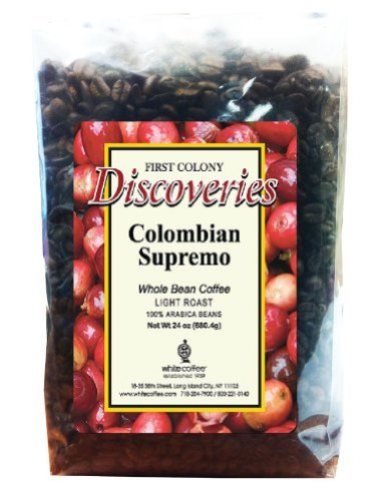 0075157008902 - FIRST COLONY COFFEE COLOMBIAN SUPREMO WHOLE BEAN 5-POUNDS 5 LB, 5 LB