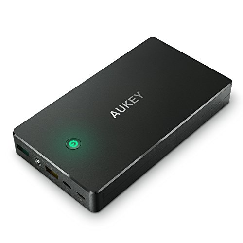 0751570332069 - AUKEY 20000MAH UNIVERSAL PORTABLE EXTERNAL POWER BANK WITH QUALCOMM QUICK CHARGE 2.0 - BLACK