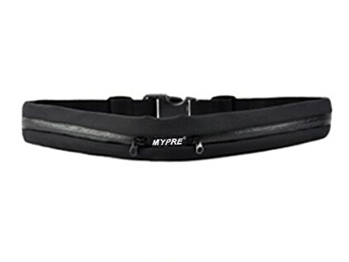 0751570354221 - MYPRE SPORTS WAIST PACKS - OUTDOOR SPORTS DUAL WAIST BAG FOR IPHONE 6S PLUS / 6 PLUS / 6S / 6, GALAXY S7 / S7 EDGE, WATER RESISTANT, PERFECT EARPHONE CONNECTION, (FITS DEVICES UP TO 6 INCH) (BLACK)