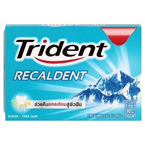 0751576159813 - TRIDENT RECALDENT CHEWING GUM FRESHMINT FLAVORED SUGAR FREE DENTAL HEALTH NET WT 11.2 G 8 PELLETS PER EACH, 4 COUNT SOLD BY GO GREENS