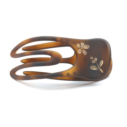 0075188101337 - MATTE TORT WITH FLOWER BEAR CLAW CLIP