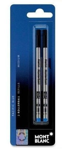 0751994270886 - MONTBLANC(R) REFILLS, ROLLERBALL, MEDIUM POINT,PACIFIC BLUE, PACK OF 2